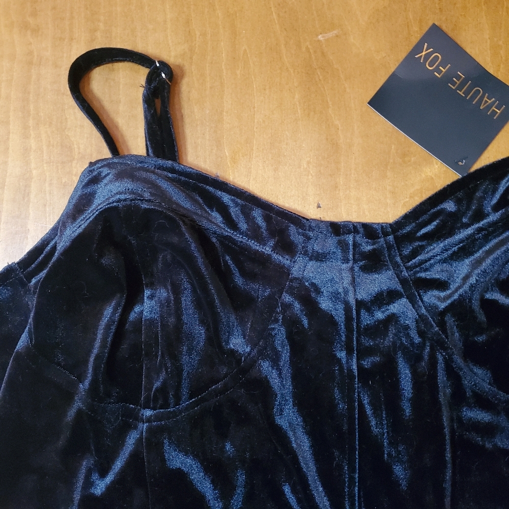 Black Velvet 90s Wiggle Dresa